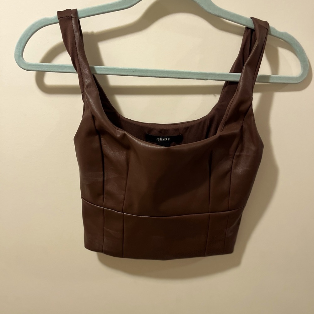 New wot faux leather vest